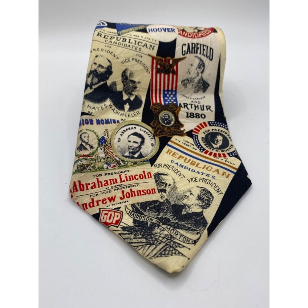 New Republican Political Neck Tie Handmade 100%‎ Silk USA America Trump Support - Picture 3 of 7